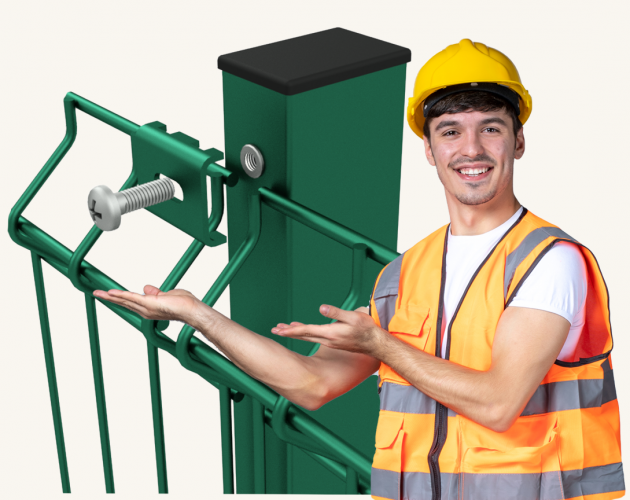 Installation of fences height up to 2.4 m, m 2