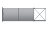 Buy sliding gates Deluxe 80x20mm 2.00m/5.00m from the manufacturer Setka Zahid price